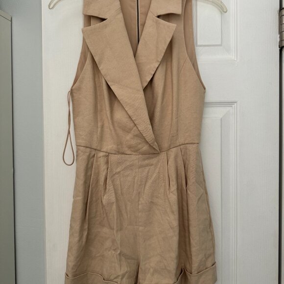 Alice & Olive Linen-Blend Romper Size 2 - Picture 7 of 7